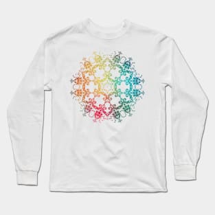 Rainbow mandala flower Long Sleeve T-Shirt